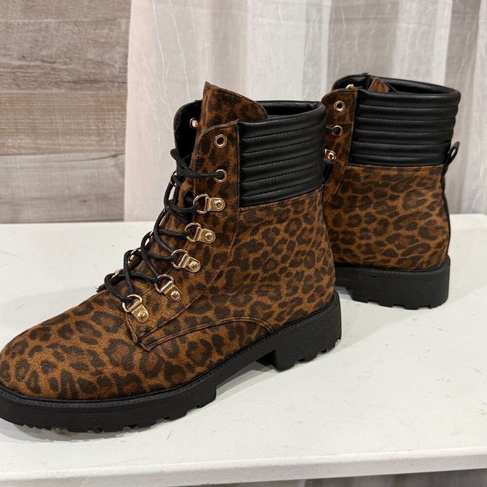 Claudine Leopard Print Hiking Boot